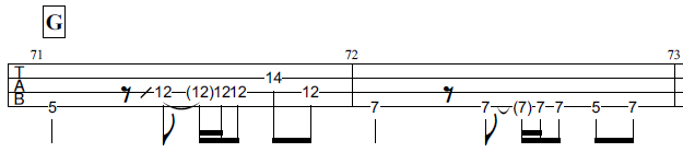 ベースtab譜 Hakubi 光芒 簡単な解説 ベースの記録
